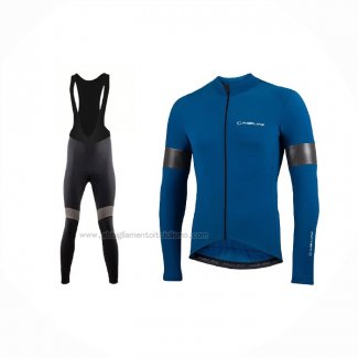 2021 Abbigliamento Ciclismo Nalini Blu Manica Lunga e Salopette (2)